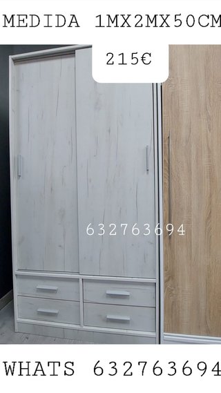 Armario con cajones y puertas correderas