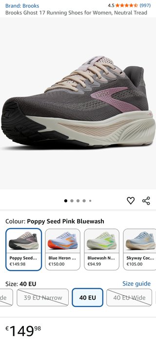 Zapatillas Brooks Ghost 17 (Talla 40 EU) - Correr