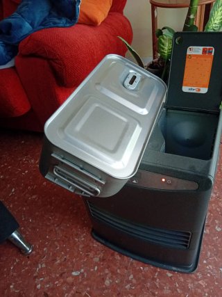 Estufa de parafina negra recoger en villalba