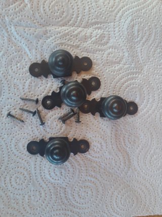 Tiradores de armario antiguos madera y metal