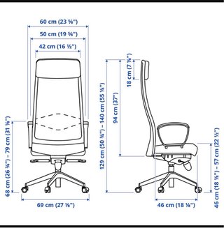Silla de oficina Ikea Markus gris
