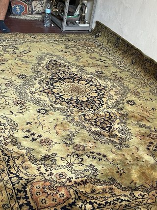 Tappeto lana vergine verde piu sicuro 280x200