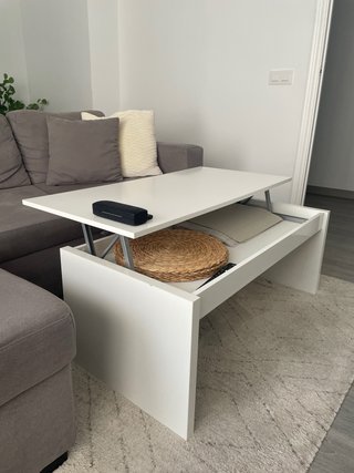 Mesa de centro elevable - blanco