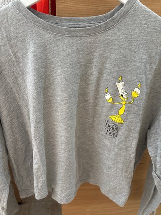 Camiseta Disney Manga Larga Gris