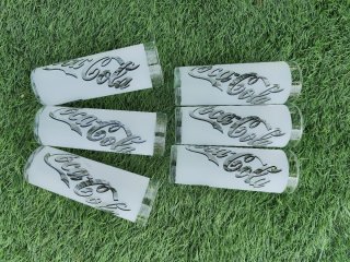 6 vasos Coca-Cola originales de cristal 33 cl lote