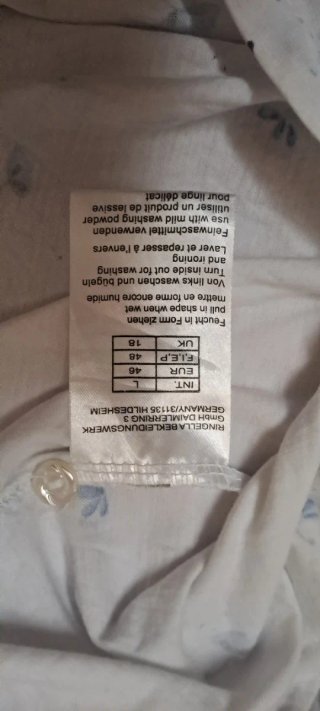 Camisón mujer Ringella blanco y azul
