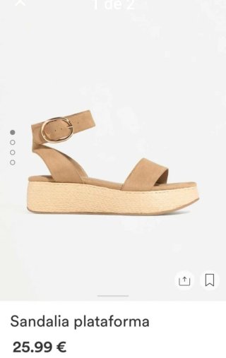 Sandalias plataforma beige