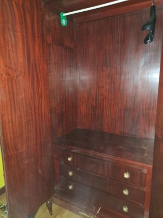 Armario 4 puertas madera y metal