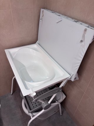 Bañera cambiador bebé estrellas gris