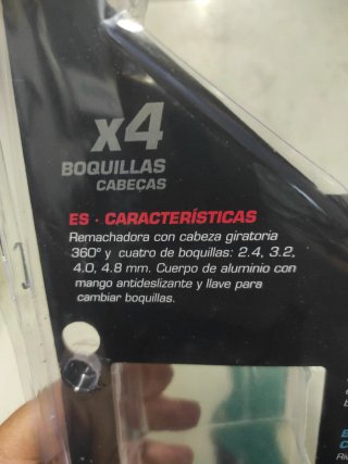 Remachadora cabeza giratoria