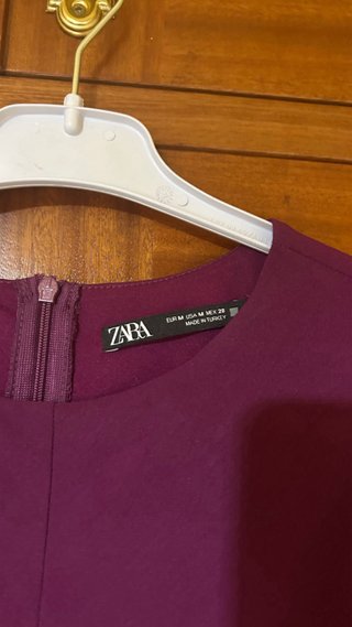 Vestido largo Zara magenta