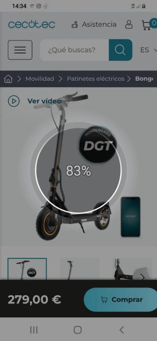 Patinete Eléctrico Cecotec Bongo D30 XL