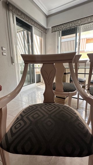 Mesa comedor cristal y 6 sillas