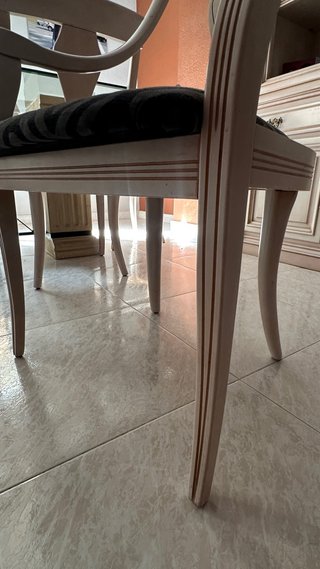 Mesa comedor cristal y 6 sillas