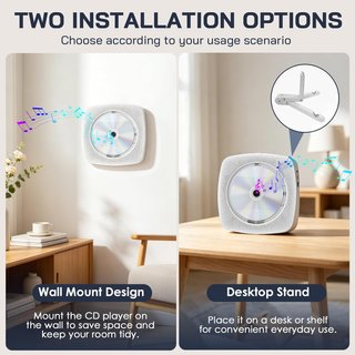 Reproductor CD  con Bluetooth y batería recargable