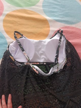 Top bikini con camisa transparente