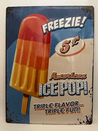 Cartel Chapa Retro Freezie! American Ice Pop