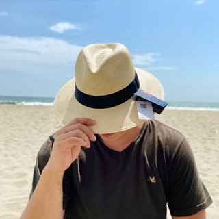 Panama hat clásico unisex color natural
