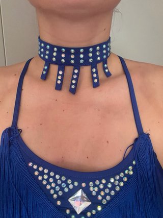 Abito da ballo latino americano blu