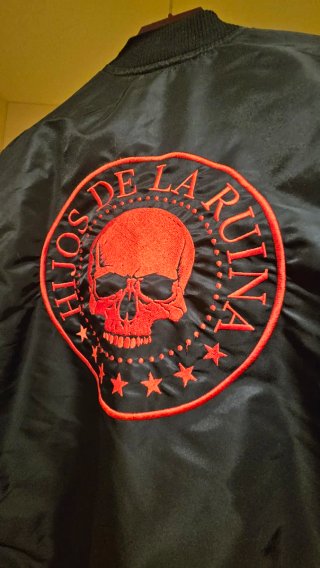 Chaqueta Bomber Hijos de la Ruina Negra Roja