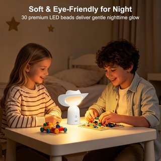 Lámpara nocturna LED 4000mAh con 3 tonos y memoria