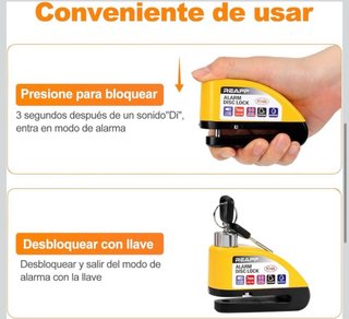 NUEVO Candado Moto o bici Disco con Alarma