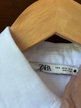Camisa boxy de lino blanca