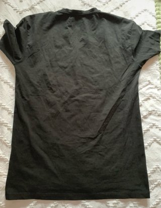 Camiseta Zara Negra Hombre Pico