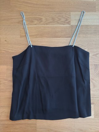 Top Zara Tirantes Pedrería Talla XS
