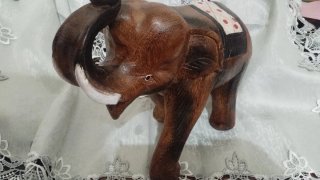 Statuetta Elefante Legno 30/35 cm