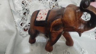 Statuetta Elefante Legno 30/35 cm