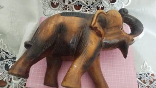 Statuetta Elefante Legno 30/35 cm