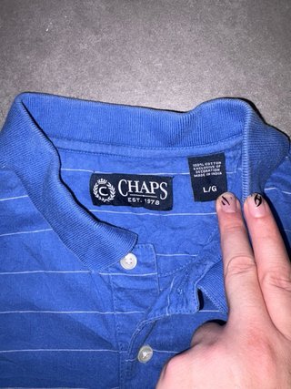 Polo CHAPS Rayas Azules Talla L