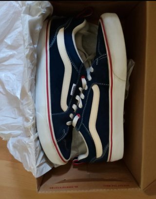Zapatillas Vans Hombre Azul y Blanco