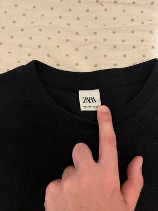 Camiseta Zara Negra Talla M