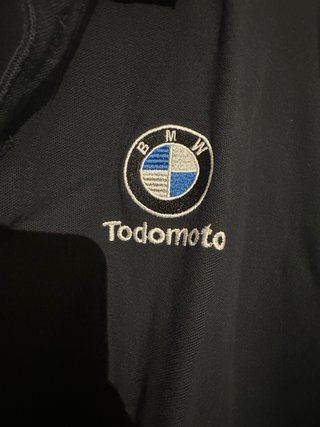 Polo club motorista Manga Larga azul marino