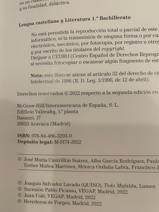 Lengua castellana y Literatura 1.º Bachillerato...