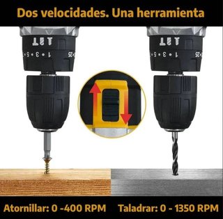 Maletín Taladro Percutor 21V con 2 Baterías, NUEVO