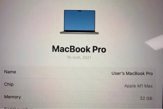 MacBook Pro 16 (2021) M1 Max 32GB 512GB
