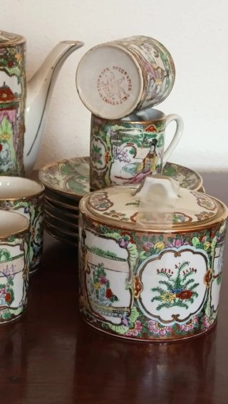 Set da tè in porcellana cinese