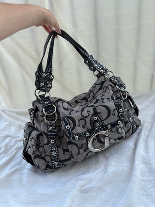 Bolso de hombro Vintage gran Logo Metálico retro