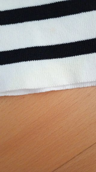 Top Morgan Rayas Negras y Blancas Encaje Talla XS