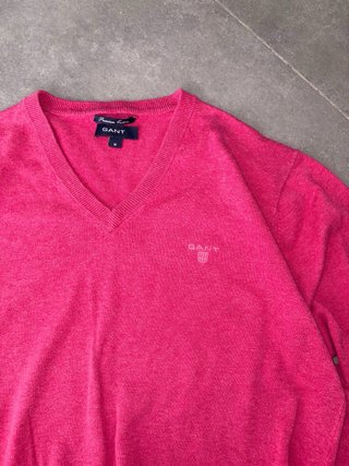 Jersey Gant rosa cuello pico Talla M