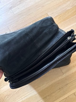 Maletín de piel Pierre Cardin negro
