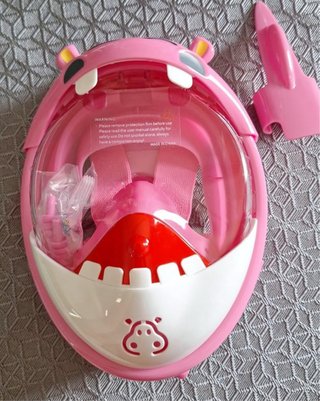 Maschera Snorkeling Bambini 180° Rosa