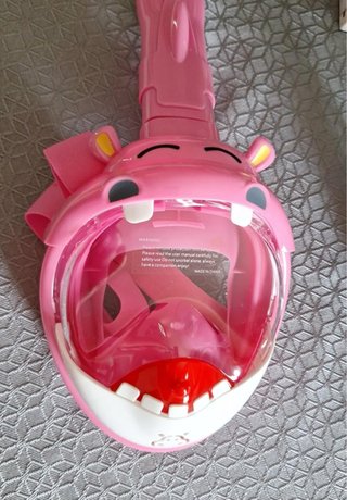 Maschera Snorkeling Bambini 180° Rosa