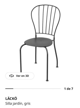 Mesa y cuatro sillas de exterior