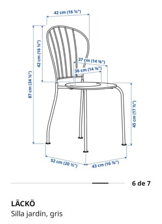 Mesa y cuatro sillas de exterior