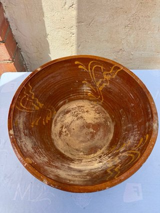 Lebrillo antiguo barro Miravet