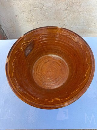 Lebrillo antiguo barro Miravet